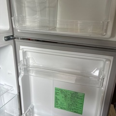 冷蔵庫　ヤマダセレクト　グレー　シルバー　2ドアの画像