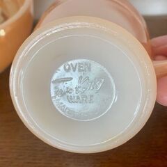 オレンジ色が可愛いファイヤーキングのビンテージ食器　４点まとめての画像