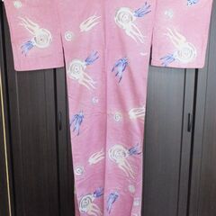 つばめ柄浴衣★ローズピンクの画像