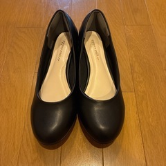 パンプス 黒　4E ローヒール 3cm 