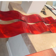 3d抽象メタル壁アート彫刻Wave  アメリカ製の画像