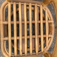 ラタン 座椅子 籐 2脚の画像