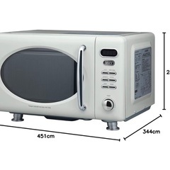 【Toffy/トフィー】 電子レンジ K-DR1 (アッシュホワイト) コンパクト 17L フラットテーブル の画像