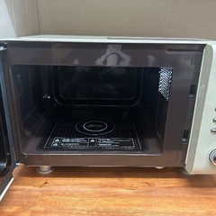 【Toffy/トフィー】 電子レンジ K-DR1 (アッシュホワイト) コンパクト 17L フラットテーブル の画像