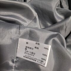 LAURA ASHLEY ローラアシュレイ　刺繍　半袖ワンピース 11号　グレーの画像