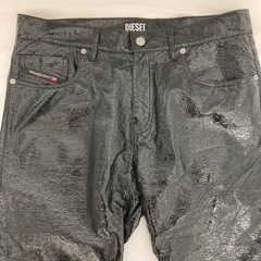 ディーゼルフェイクレザーパンツ　黒　ブラックパンツ　dieselの画像