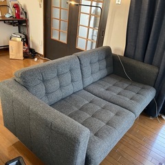 IKEA 2.5人掛けソファー　薄いネーブル
