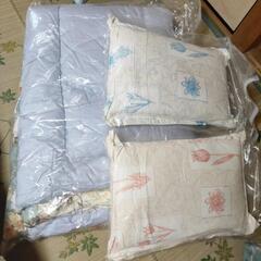 【無料】掛け布団、枕セット