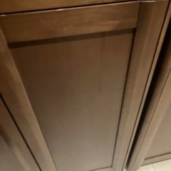 天然木アルダー材書棚の画像