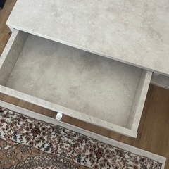 大理石風　引き出し付きテーブルの画像