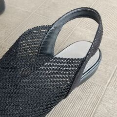 【美品】デパート購入　サンダル　黒　日本製の画像