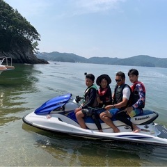 ①伊勢　二見　鳥羽　子供　お出かけ　マリンスポーツ　海　モーターボート　水上バイク　ウェイクボード　クルージング　バナナボート　 - 友達