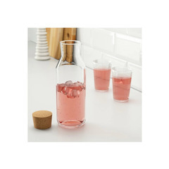 【お値下げしました！！】IKEA カラフェ 栓付き, クリアガラス/コルク, 1 lの画像
