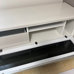 ニトリ テレビボード ホワイト　黒 テレビ台 ローボード　120 パリエ　除菌済 ニトリ テレビボード ホワイト黒 テレビ台 ローボード120 パリエ