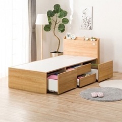 決まりました。【ベッドフレーム】大容量収納・コンセント付きの画像