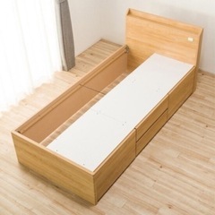 決まりました。【ベッドフレーム】大容量収納・コンセント付きの画像