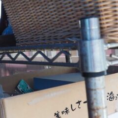 メタルラック4段キャスター付き、６２ｘ４７ｘ１５７