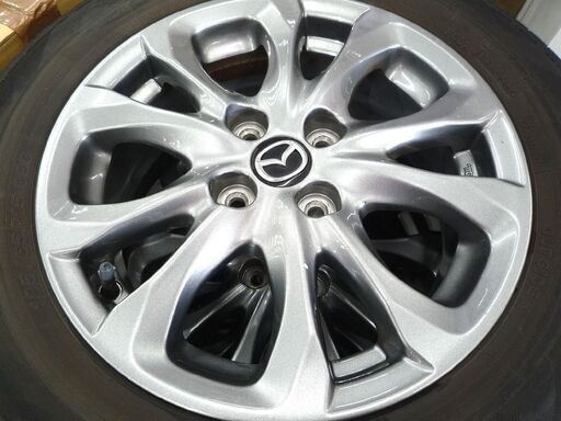 タイヤ付きホイール 4本セット マツダ デミオ 純正 15×5.5J ET40 4H PCD100 185/65R15 MAZDA 中古 苫小牧西店