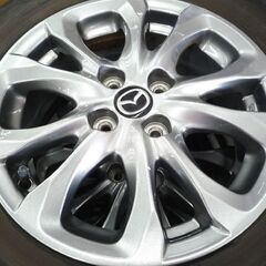 タイヤ付きホイール 4本セット マツダ デミオ 純正 15×5.5J ET40 4H PCD100 185/65R15 MAZDA 中古 苫小牧西店の画像