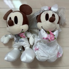 ミッキー ミニー ウェディング ぬいぐるみ セットの画像