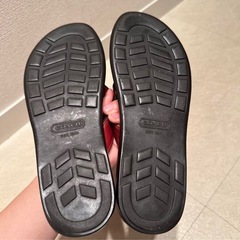 ⭐️COACH red leather sandal⭐️の画像