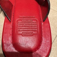 ⭐️COACH red leather sandal⭐️の画像