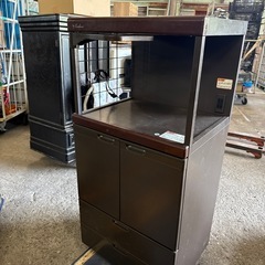 茶　スチールキッチンキャビネット