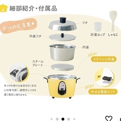 大同電鍋(電気釜) 炊飯器 6合 外鍋ステンレス製ーきはだ色ー Ｍサイズ 【正規品】の画像