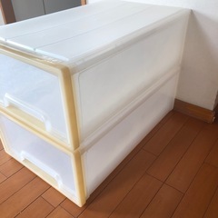押入れ　衣装ケース　無印（旧型）収納ボックス　２点 の画像