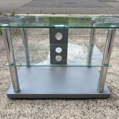 ガラス製テレビ台　お譲りします。の画像