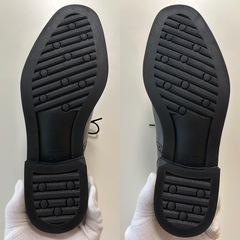 黒メンズ内羽根ストレートチップビジネスシューズドレスシューズくつクツ革靴紐靴24.5センチブラックケンズアイの画像