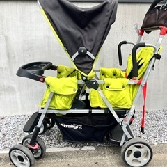 2人乗りベビーカー☆立ちステップ付き