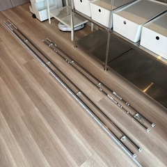 アルミ製 カーテンレール ダブル×2本(251cm,161cm) 