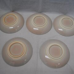 [1355]銘々皿　祥峰窯　萩焼　食器　皿　 5枚セット 木製箱付きの画像