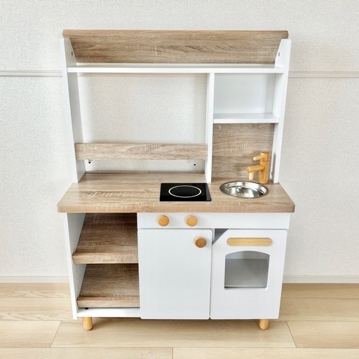 木製 おままごとキッチン おもちゃ 収納　poet cafe ポエトカフェ