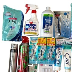 【未開封多数 まとめ売り】日用品 詰め替え シャンプー メリット Dove ボディソープ ハミガキ粉 歯ブラシ セット アクアフレッシュ クリーンデンタル White&White 除菌洗剤 ブリーチ Magica 洗剤 まとめ売り 未使用 お得 生活用品 詰め合わせの画像
