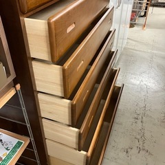 ☆値下げ☆O2506-407  木製 7段チェスト キズ有りの画像