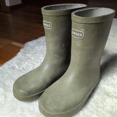 長靴　19センチ　グリーン