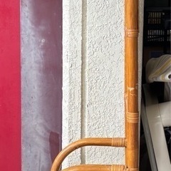 中古◆ラタン◆ミラー付き傘立て◆の画像