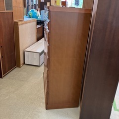 T2506-190 府中家具 整理タンス チェスト 8段 上下分割可能 キズ汚れ有りの画像