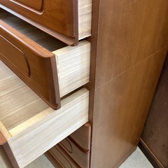 T2506-190 府中家具 整理タンス チェスト 8段 上下分割可能 キズ汚れ有りの画像