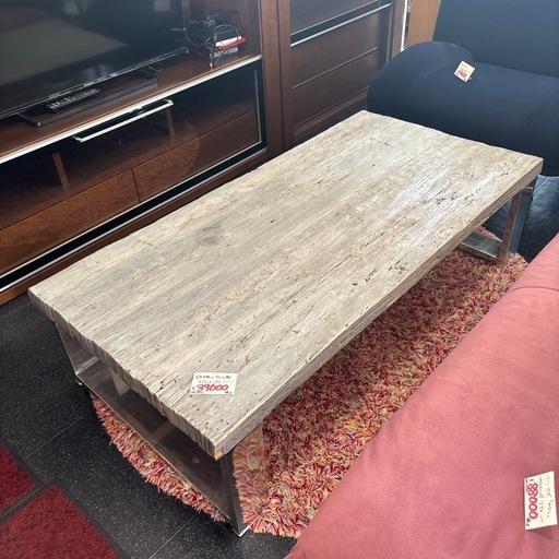 古木天板 クローム脚 センターテーブル ソファテーブル テーブル シンプル おしゃれ インテリア