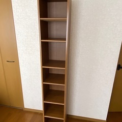 木目調スリム本棚