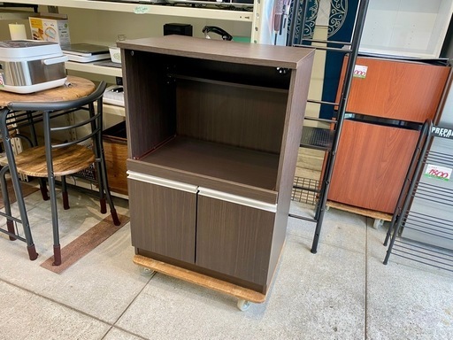 ニトリ レンジ台 レンジボード キッチン収納 中古 ブラウン 家具 買取 引取 幅60