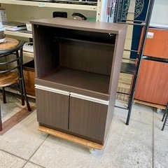 ニトリ レンジ台 レンジボード キッチン収納 中古 ブラウン 家...