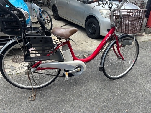 YAMAHA PAS 電動アシスト自転車 チャイルドシート付き 赤 (はる