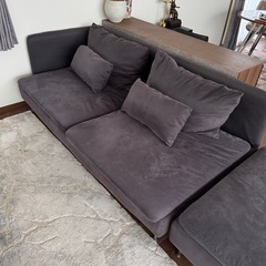 IKEA ソファー　スツール＋ホワイトのカバー付き
