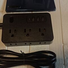 電源タップ 1m (コンセント×6 Type-C×1 USB-A...
