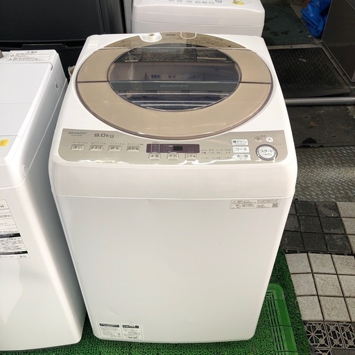 シャープ 「穴なし槽」インバーター全自動洗濯機 ES-GV8J-N