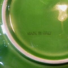MADE IN ITALY 陶器製 フルーツ型 調味料入れ 匙付き イエロー×グリーン イタリア製 保存容器 調味調ポット 札幌市東区 新道東店の画像